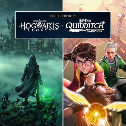 Подробнее о "Hogwarts Legacy + Harry Potter: Quidditch Champions Deluxe Editions Bundle"