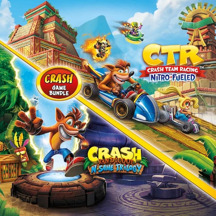 Подробнее о "Crash Bandicoot Bundle - N. Sane Trilogy + CTR Nitro-Fueled"