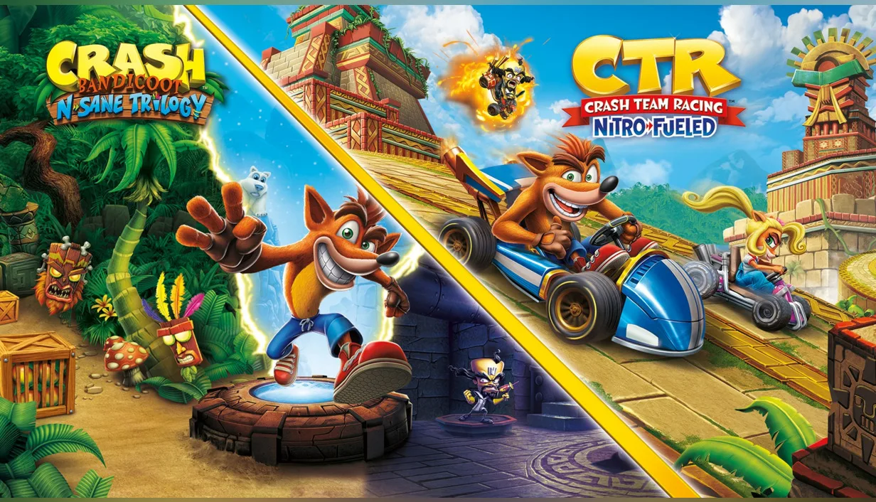 Подробнее о "Crash Bandicoot Bundle - N. Sane Trilogy + CTR Nitro-Fueled / П2 / 200387"